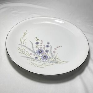 Vtg HIRA China Fontaine 12" Chop Plate Round Platter Serving Dish Purple Pink